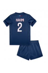 Paris Saint-Germain Achraf Hakimi #2 Babytruitje Thuis tenue Kind 2024-25 Korte Mouw (+ Korte broeken)